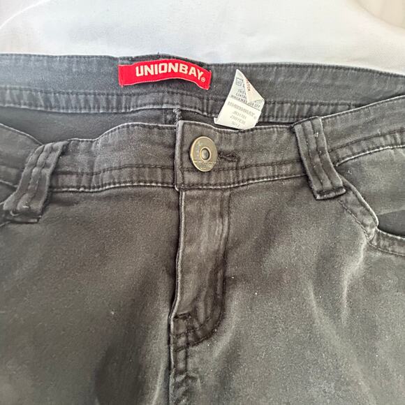 UNION BAY Unionbay Size 15 Black Jeans Women's Teens Stretch boot cut Vietnam - Picture 9 of 14